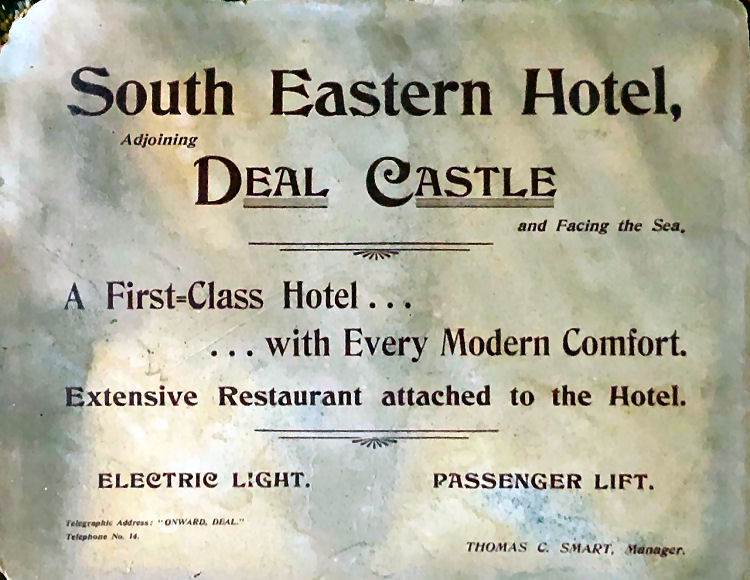 South Eastern Hotel advert 1900