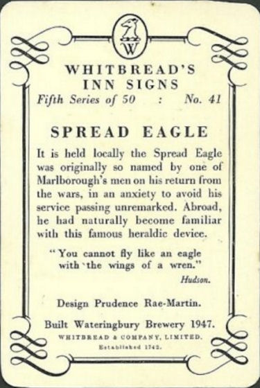 Spread Eagle card 1955