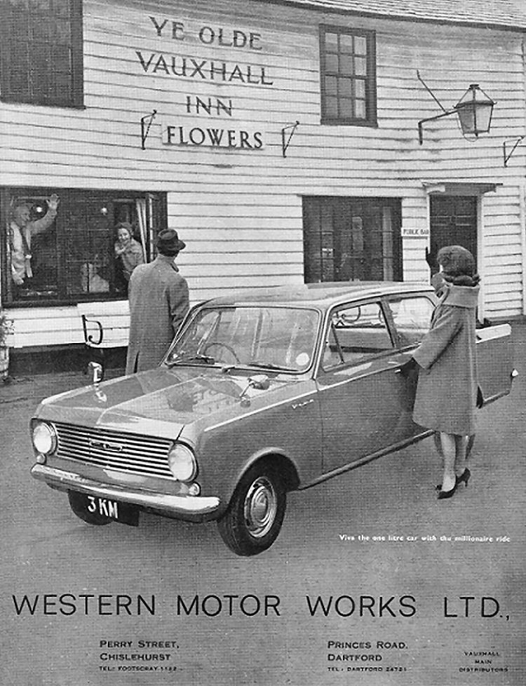 Ye Olde Vauxhall Inn advert 1963