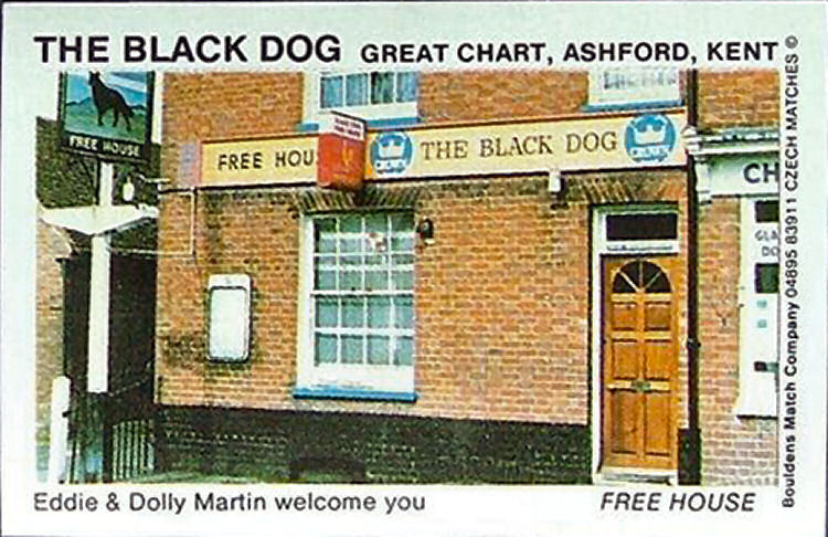 Black Dog matchbox