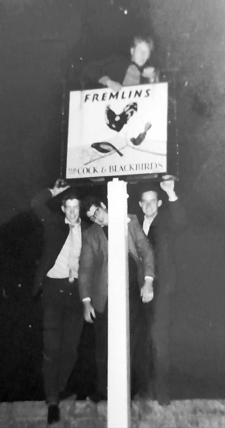 Cock and Blackbird sign 1960's Essex