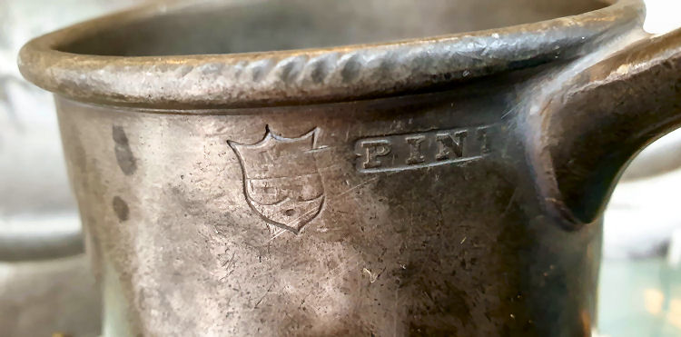 Pewter mug 1874