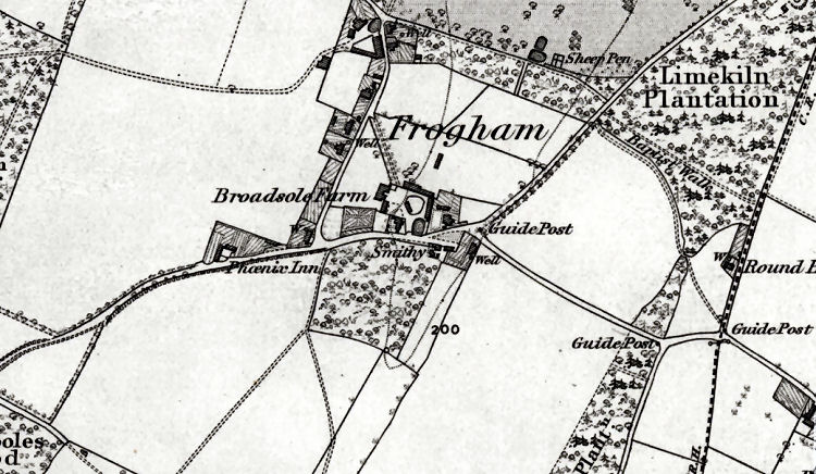 Frogham map 1875