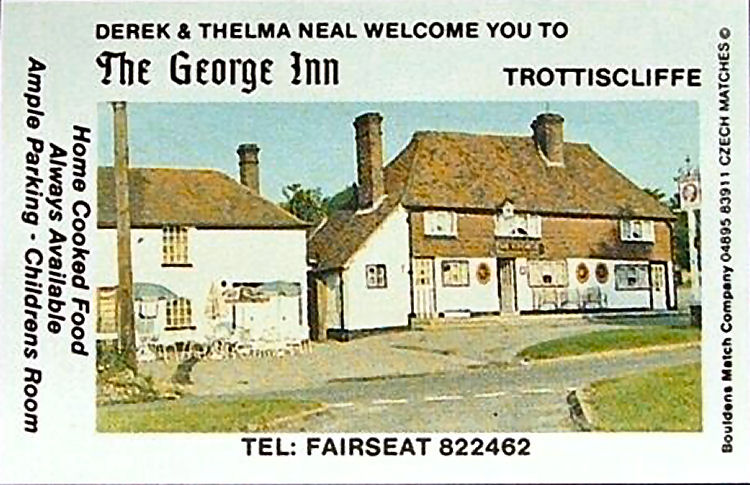 George Inn matchbox 1980s