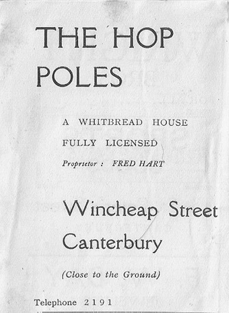Hop Poles advert 1950