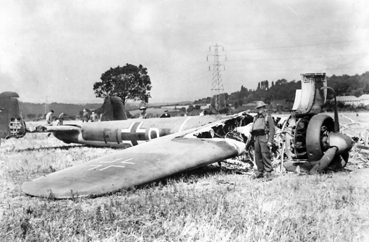 Damaged aircraft 1940