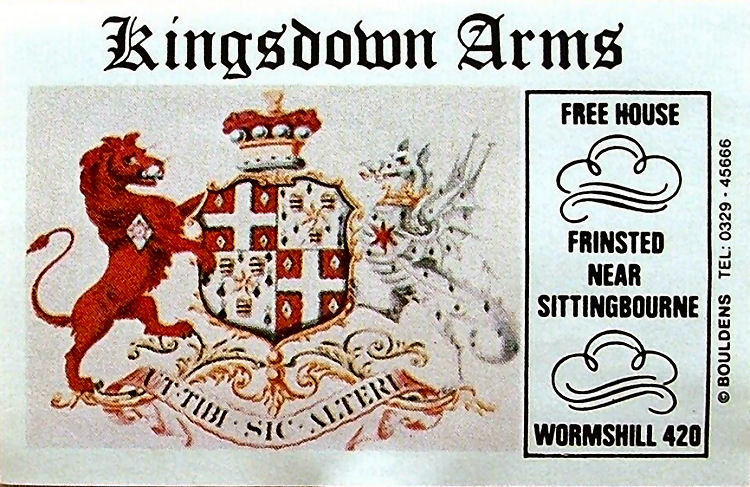 Kingsdown Arms matchbox