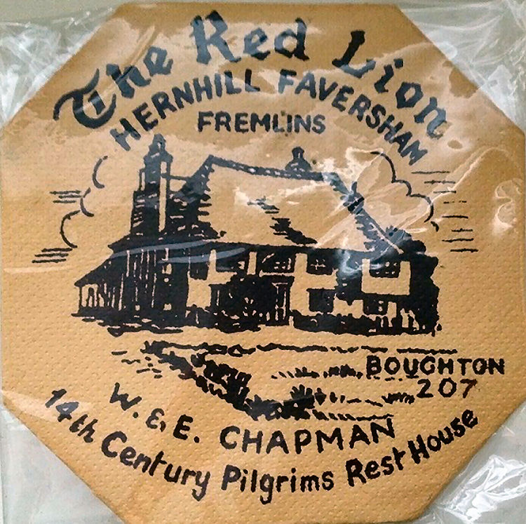 Red Lion beer-mat 1955