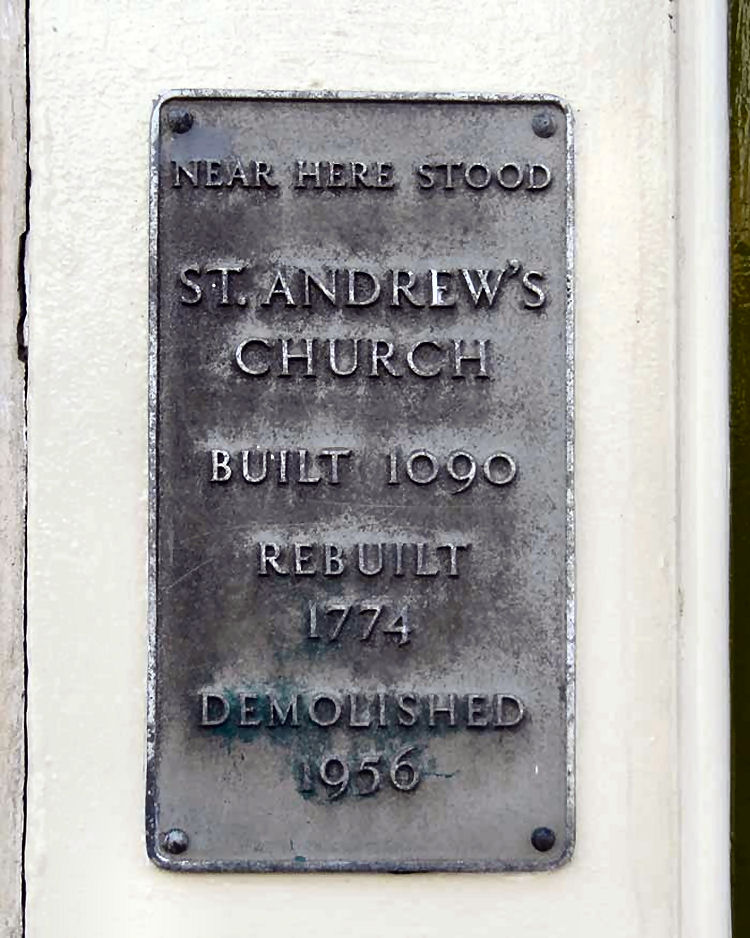 St Andrews Church plaque