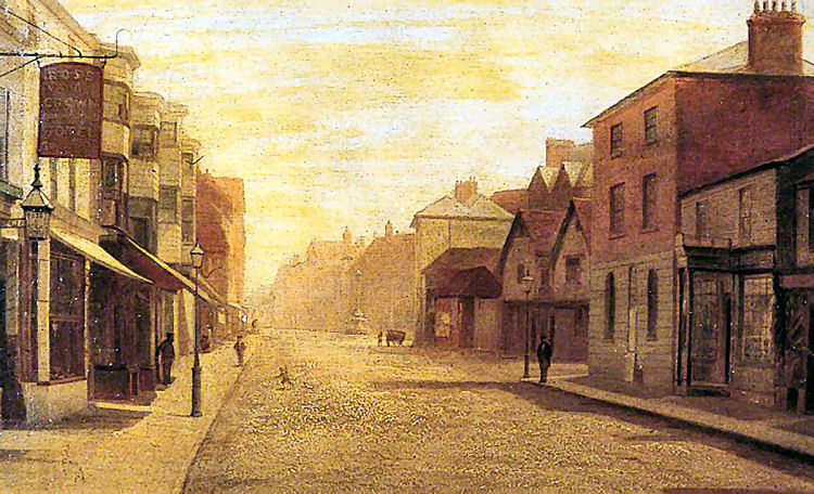 Rose and Crown painting 1890