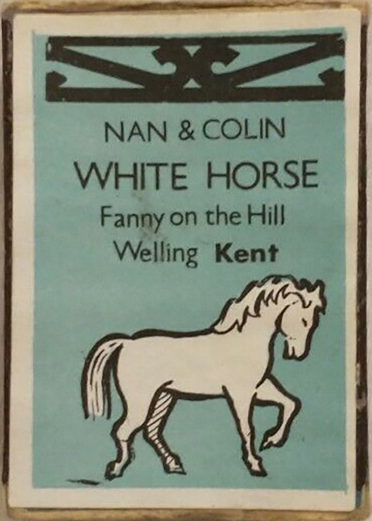 White Horse matchbox