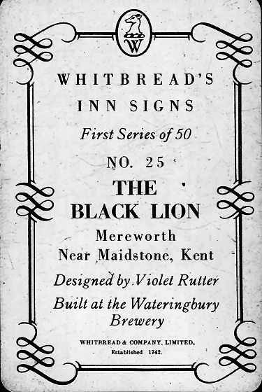Black Lion card 1949