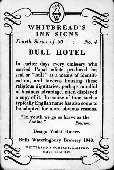 Bull card 1953