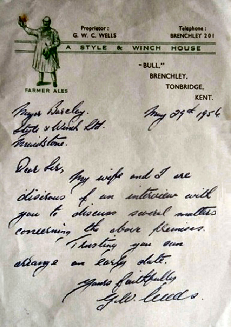 Bull letter 1956