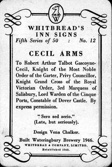Cecil Arms card 1955