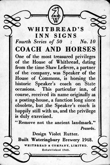 Coach and Horses sign 1953