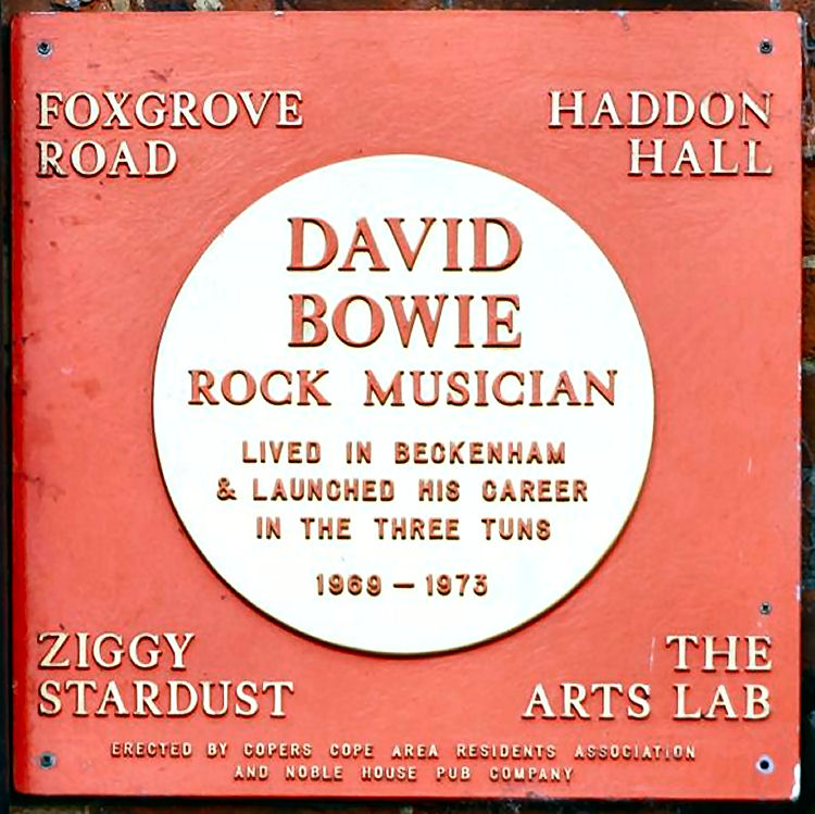 David Bowie plaque 2015