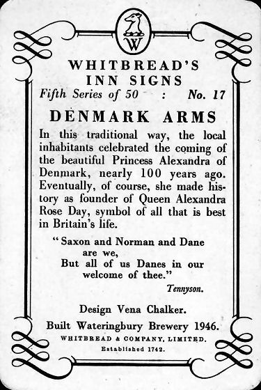 Denmark Arms card 1955