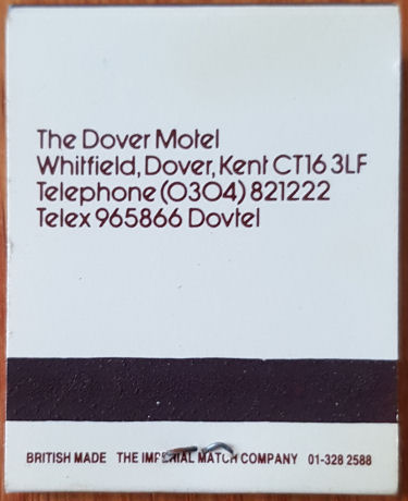 Dover Motel matchbox