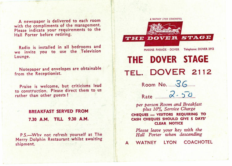 Dover Stage card 1971