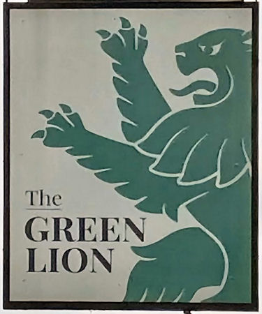 Green Lion sign 2021
