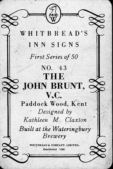 John Brunt VC card 1949