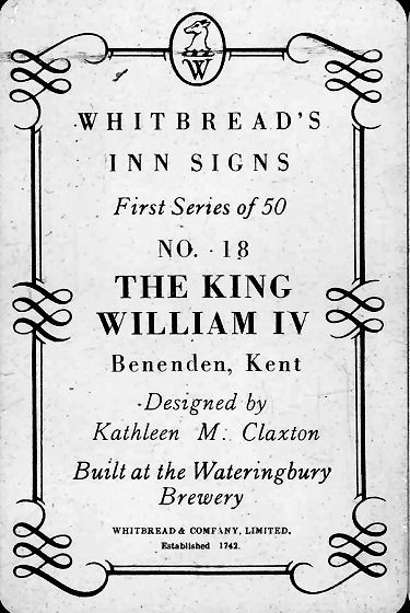 King William IV card 1949