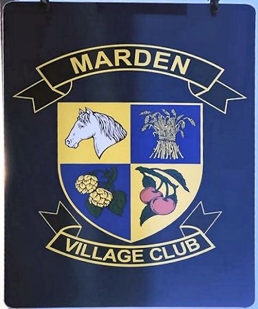 Marden Village Club sign 2021