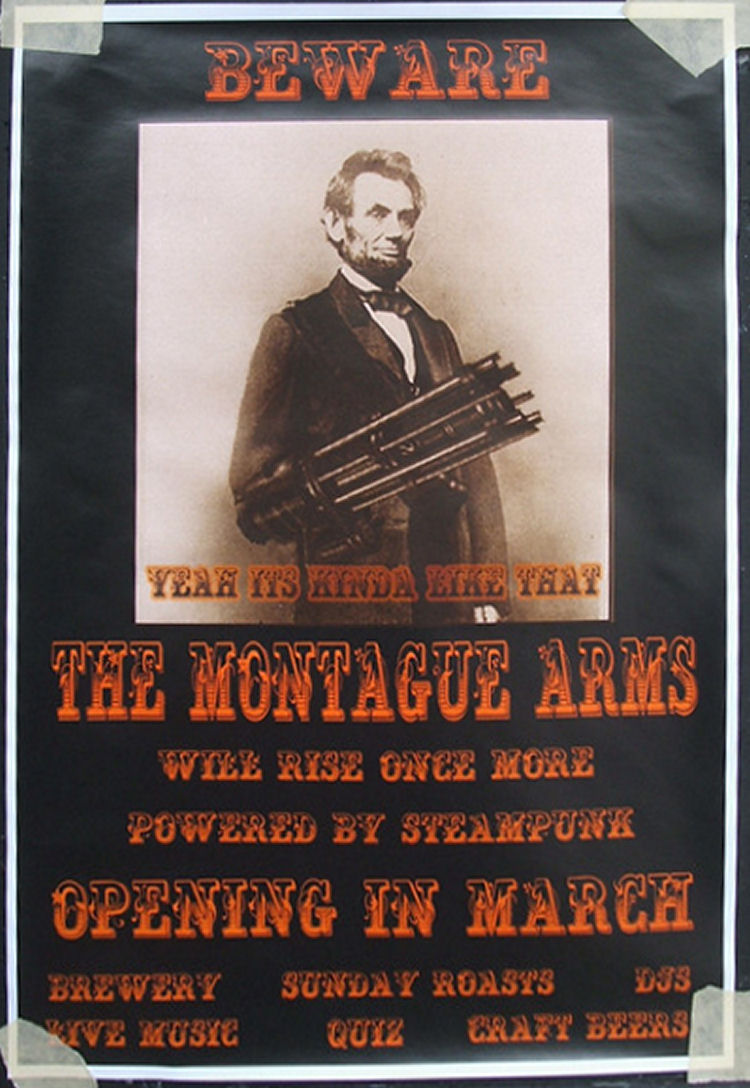 Montague Arms reopening advert 2014