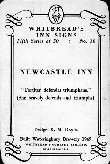 Newcastle Inn card 1955