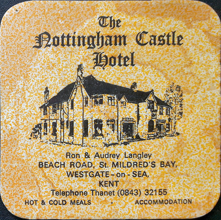 Nottingham Castle beer mat 1976