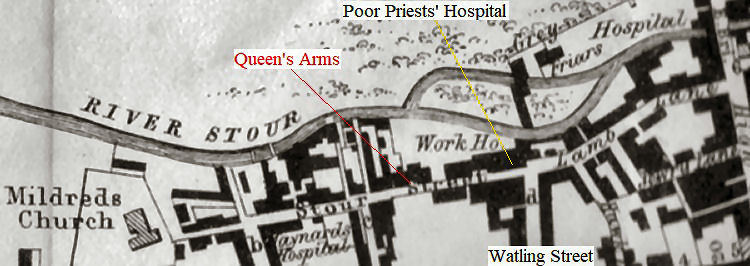 Queen's Arms map 1800
