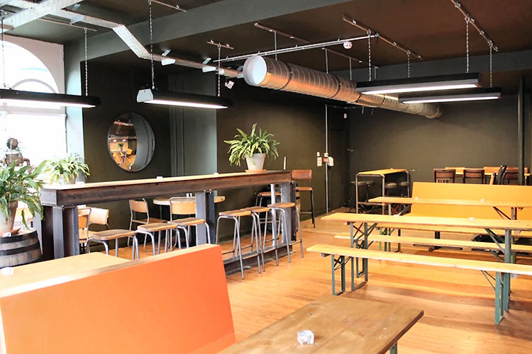 Tin and Tap Room inside 2020