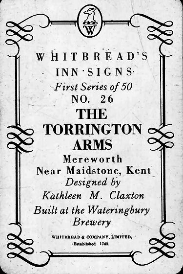 Torrington Arms card 1949