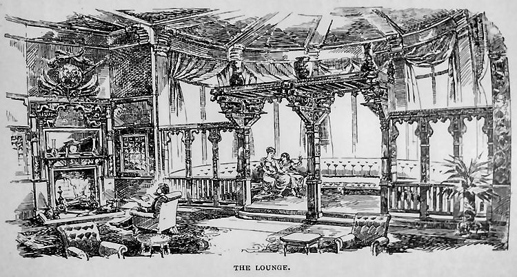 Burlington Hotel lounge 1897