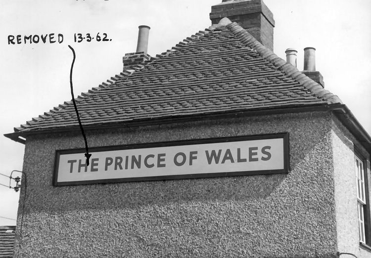 Prince of Wales sign 1960