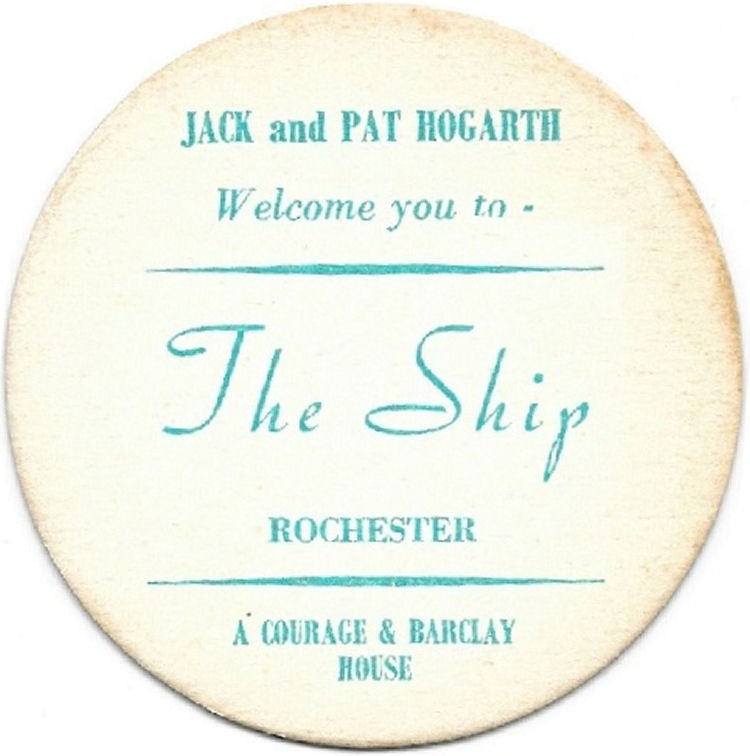 Ship beermat 1958