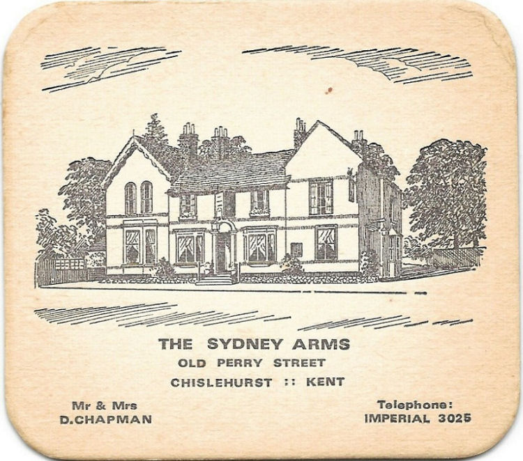 Sydney Arms beermat 1960