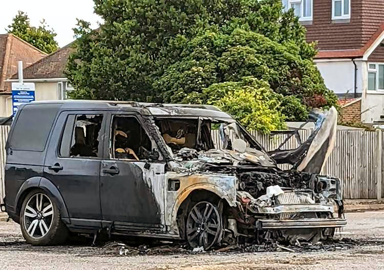 Tiger Moth burnt car 2022