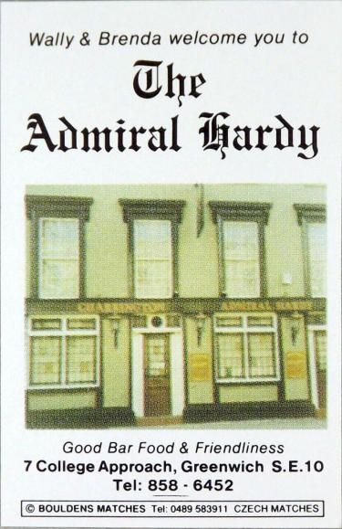 Admiral Hardy matchbox 1982