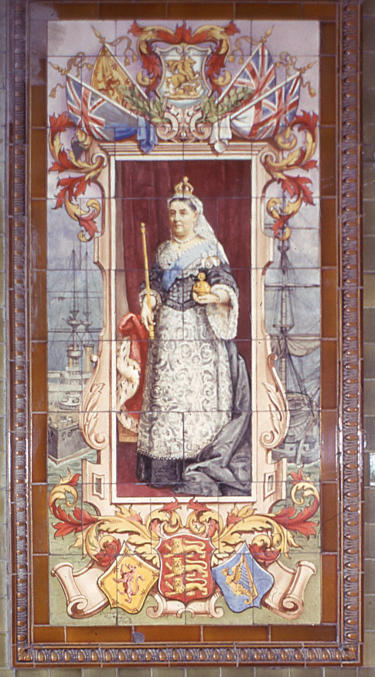 British Queen tiles 1973