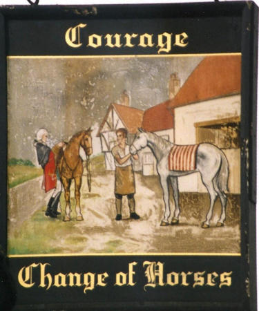 Change of Horses sign