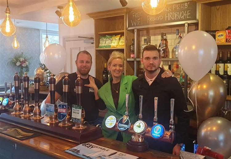 Nikki with Rick (left) and Carlo (right)