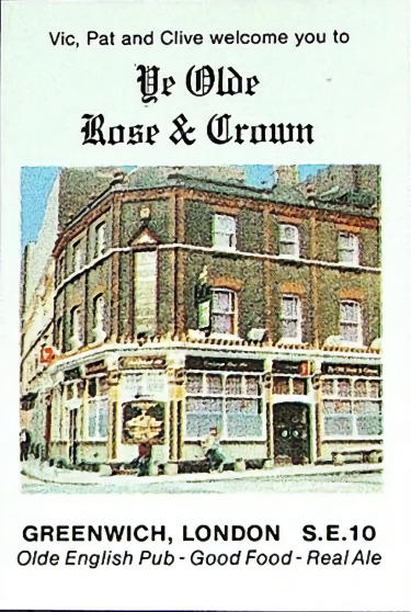 Rose and Crown matchbox