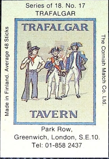 Trafalgar Tavern matchbox