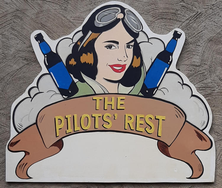 Pilots' Rest sign 2023