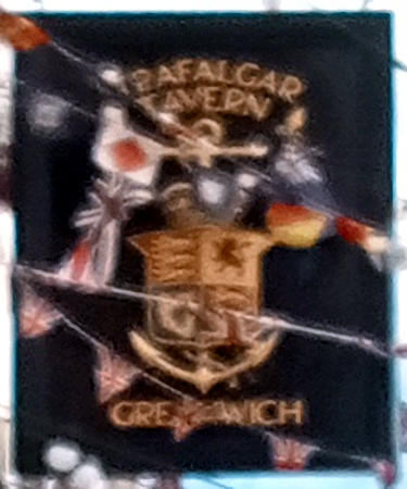 Trafalgar Tavern sign 2024