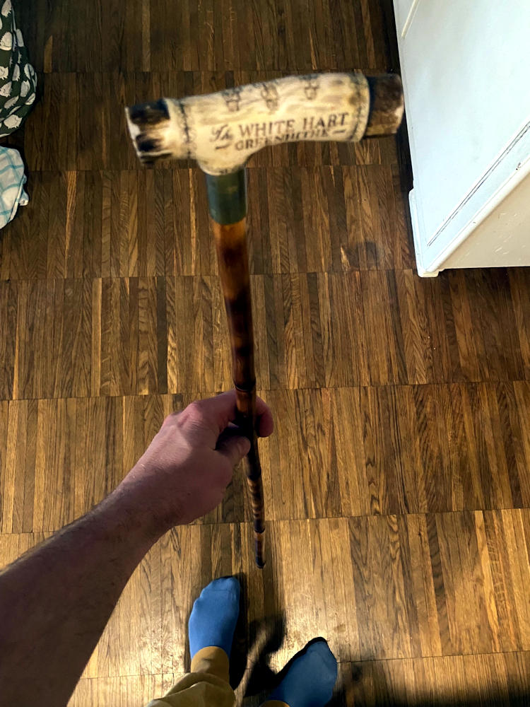 White Hart walking stick