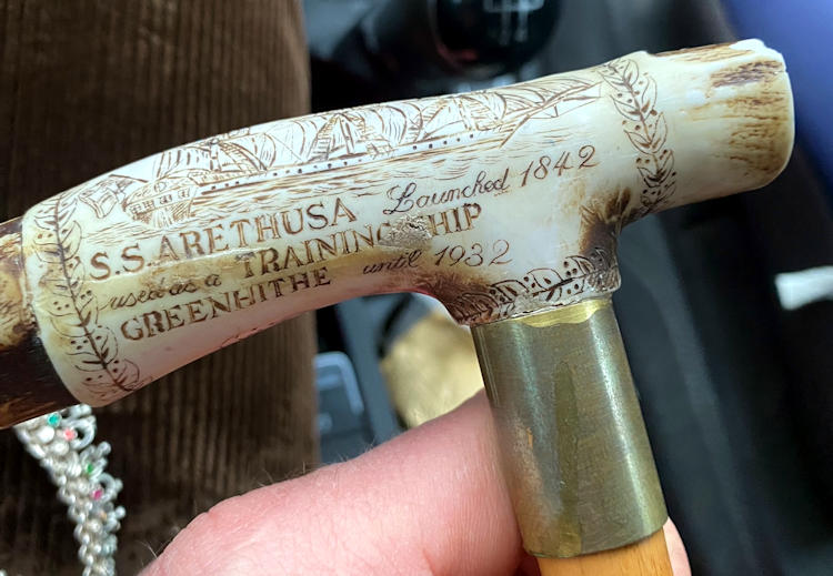 White Hart walking stick