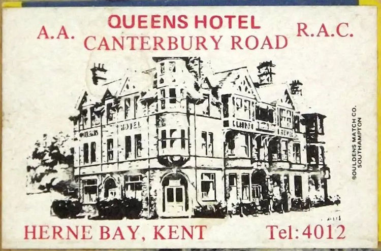 Queens Hotel matchbox
